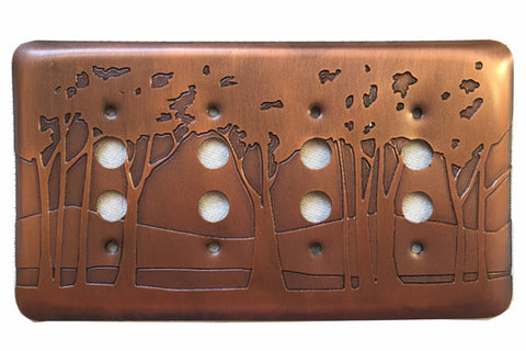 Pushbutton Switchplate - Landscape - Quad